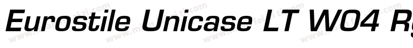 Eurostile Unicase LT W04 Rg字体转换